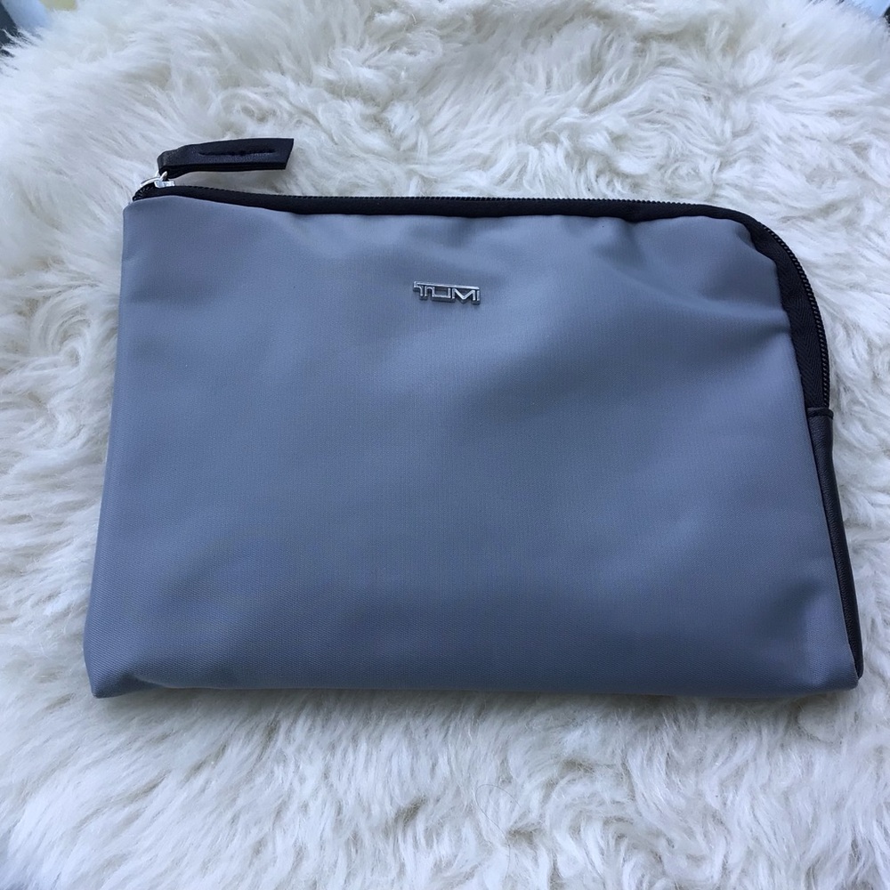 Tumi Nylon Travel Pouch Toiletry Case with Eye Coverup Sleep Mask